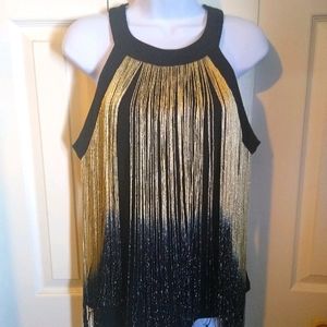 Gold and black blouse NWOT